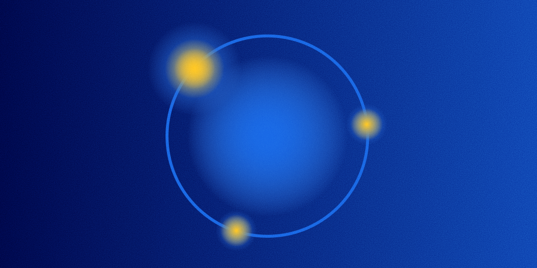 Planets in orbit.